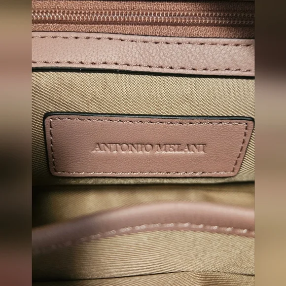 NWT Antonio Melani Larisa Camera Leather Crossbody: Rosette Floral Stitching - Picture 10 of 13